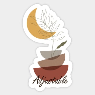 Adjustable Botanical Boho Leaf, inspirational meanings Sticker